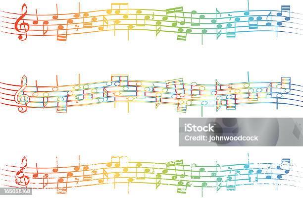 Arcenciel En Bois Debout Vecteurs libres de droits et plus d'images vectorielles de Note de musique - Note de musique, Arc en ciel, Vectoriel