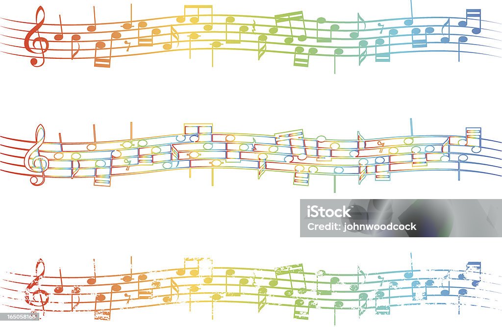 Arcobaleno in legno tradizionale norvegese - arte vettoriale royalty-free di Nota musicale