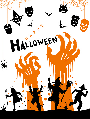 Halloween Poster. Trick Or Treaters.