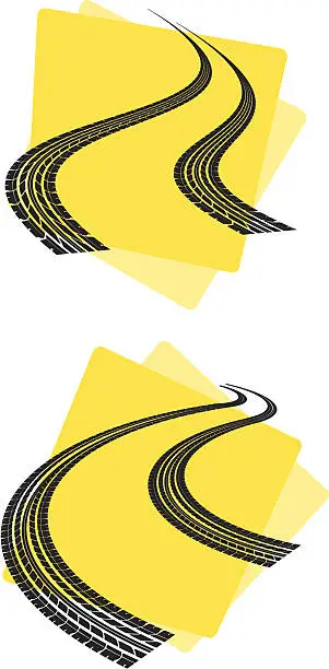 Vector illustration of super race tracks