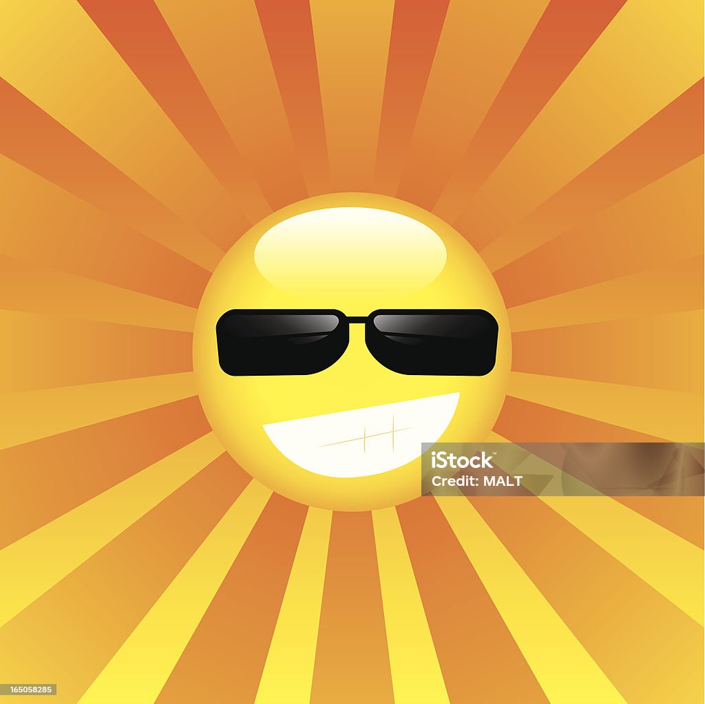 Funky Sonne - Lizenzfrei Brille Vektorgrafik