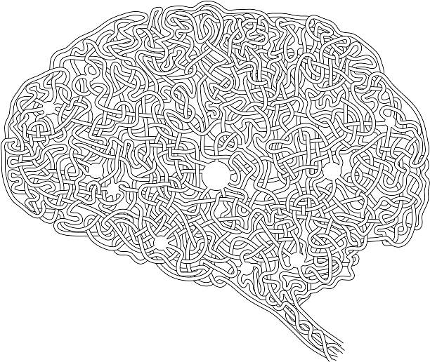 脳の迷路 - activity axon biology biomedical illustration点のイラスト素材／クリップアート素材／マンガ素材／アイコン素材