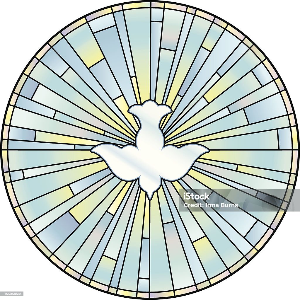 Holy Spirit Stained Glass Window Vector art depicting stained glass window. Dove on separate layer and linear gradients used. Stained Glass stock vector