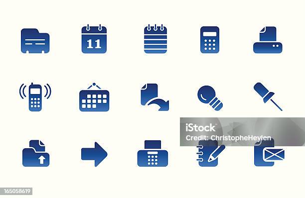 Ilustración de A Internet De Alta Velocidad Y Los Iconos De Oficina 03serie Azul y más Vectores Libres de Derechos de Abierto