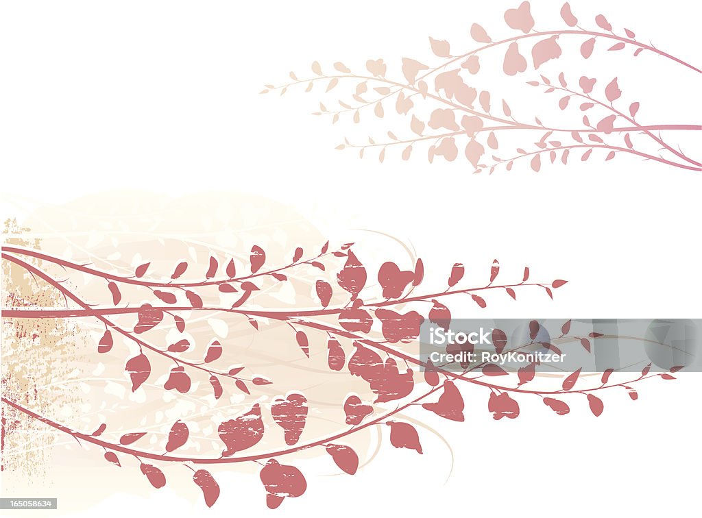 Floral print weathered and silhouette Grunge style floral print. Neatly organized into layers. Files provided Ai8 eps and large .jpg. Vine - Plant stock vector