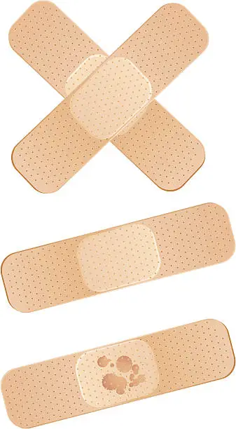 Vector illustration of bandages