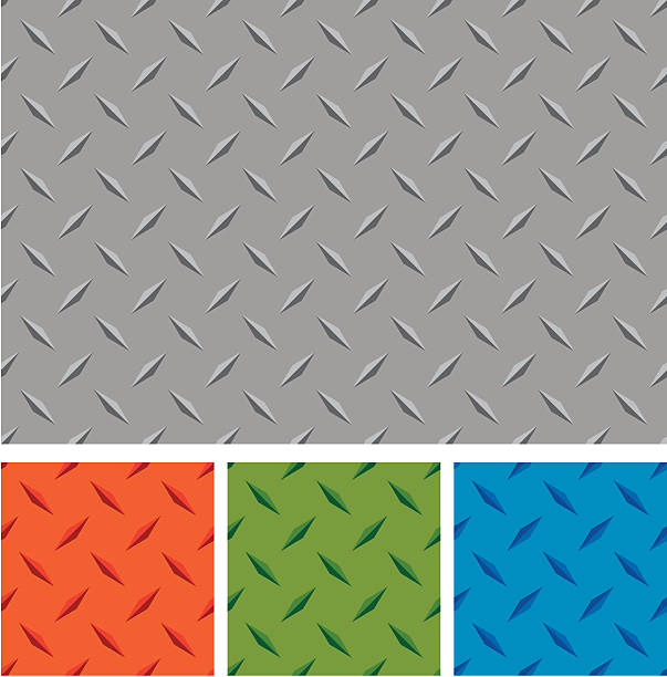 Different colors of diamond metal boards vector art illustration