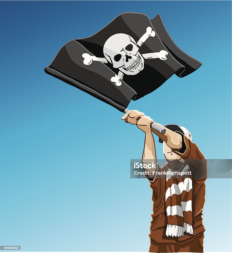 Пиратский флаг футбол вентилятор - Векторная графика Санкт-Паули роялти-фри