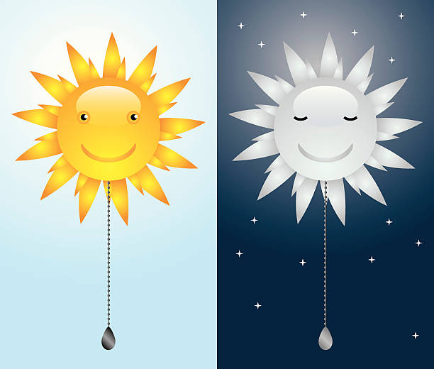 Sun Switch vector art illustration