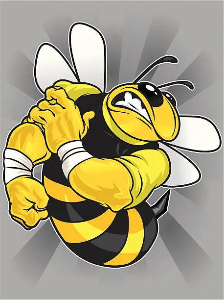 Vector illustration of Bad Bee