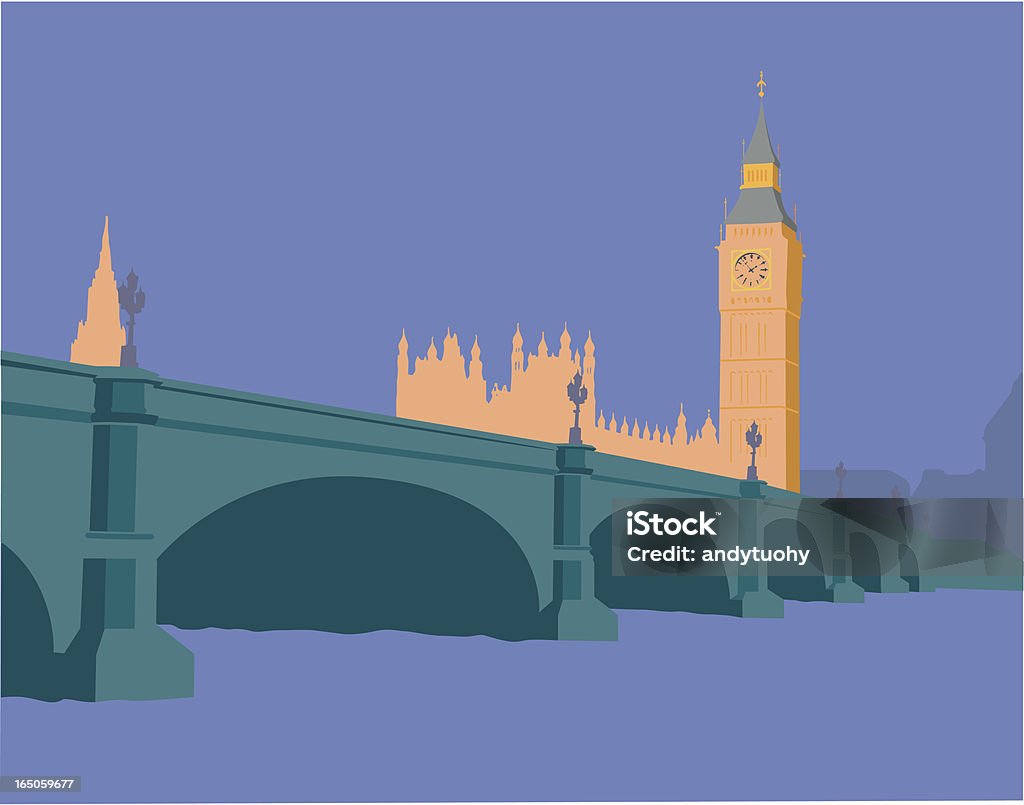 Maisons du Parlement, Londres, Angleterre - clipart vectoriel de Parlement britannique libre de droits