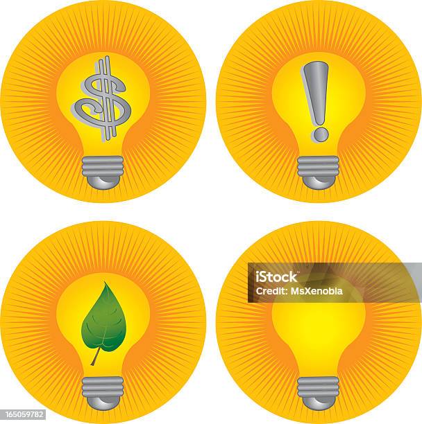 Idée Les Ampoules Vecteurs libres de droits et plus d'images vectorielles de Affaires - Affaires, Ampoule électrique, Concepts