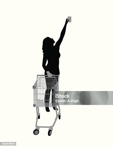 Groceryshopping - Immagini vettoriali stock e altre immagini di Donne - Donne, Solo una donna, Tendere la mano