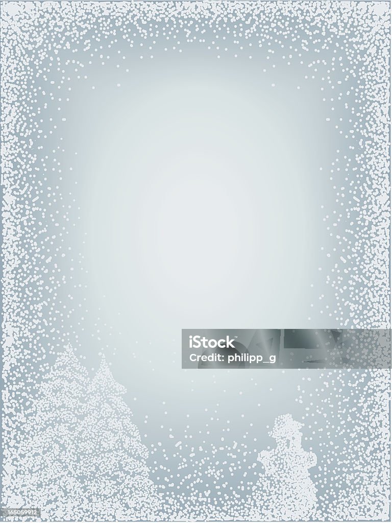 Fond de neige en hiver - clipart vectoriel de Arbre libre de droits