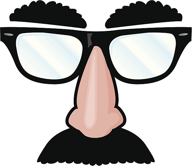 joke glasses costume gag glasses groucho marx disguise stock illustrations