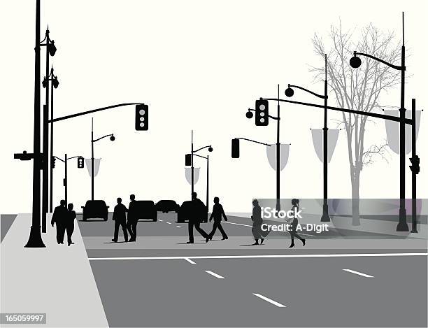 Livelystreet Vecteurs libres de droits et plus d'images vectorielles de Feu de signalisation pour véhicules - Feu de signalisation pour véhicules, Rue principale, Rue