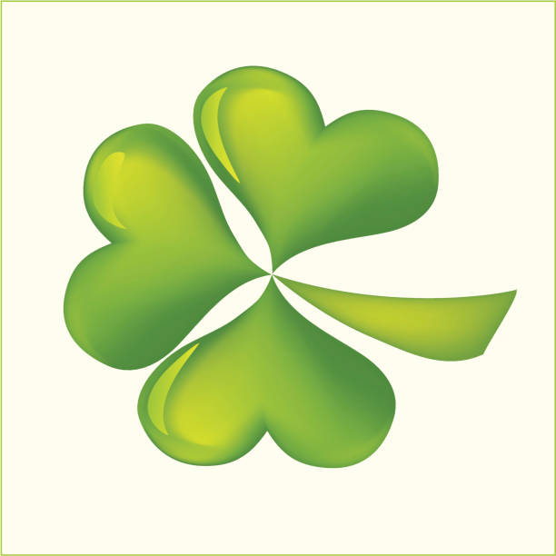 wektor shamrock - clover ribbon march northern ireland stock illustrations