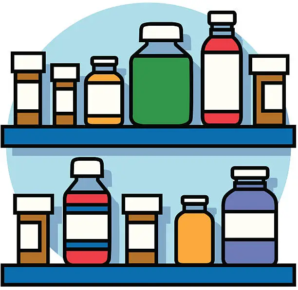 Vector illustration of medicine cabinet icon