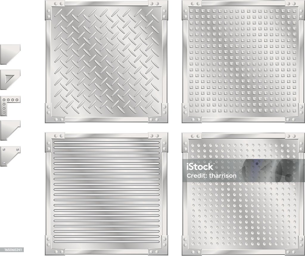 Vektor-Stahl Hintergrund Sortiment - Lizenzfrei Härte Vektorgrafik