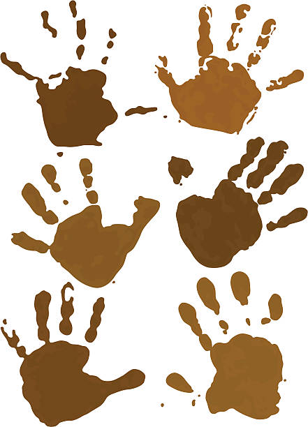 Chocolate Hands vector art illustration