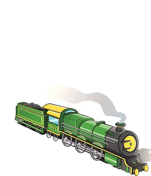 Vector illustration of UK train from 1923