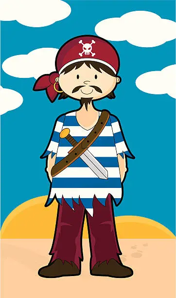 Vector illustration of Pete the Perilous Pirate