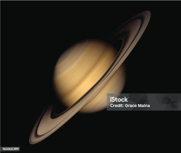 Planet Saturn Vector Stock Illustration - Download Image Now - Saturn - Planet, Planet - Space, Cassini Space Mission