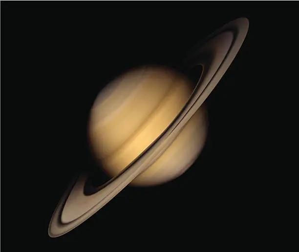 Vector illustration of Planet Saturn - VECTOR