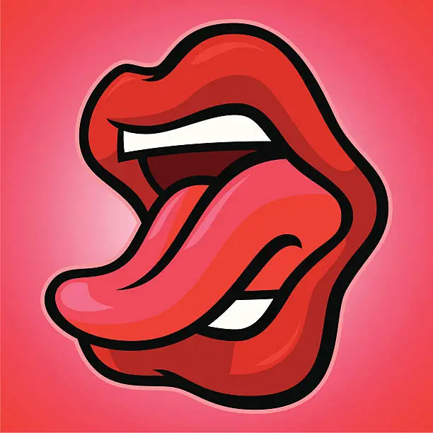Vector illustration of mouth_ahh