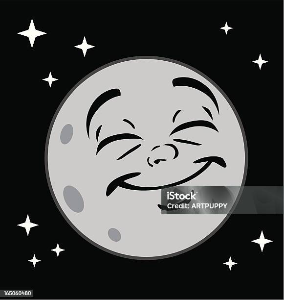 Lächelnd Moon Mann Stock Vektor Art und mehr Bilder von Mond - Mond, Lächeln, Der Mann im Mond