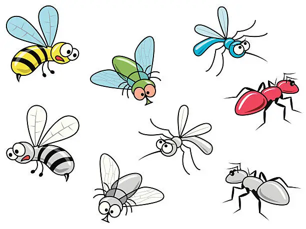 Vector illustration of Insects