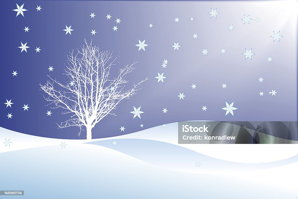 Paysages d'hiver - clipart vectoriel de Arbre libre de droits