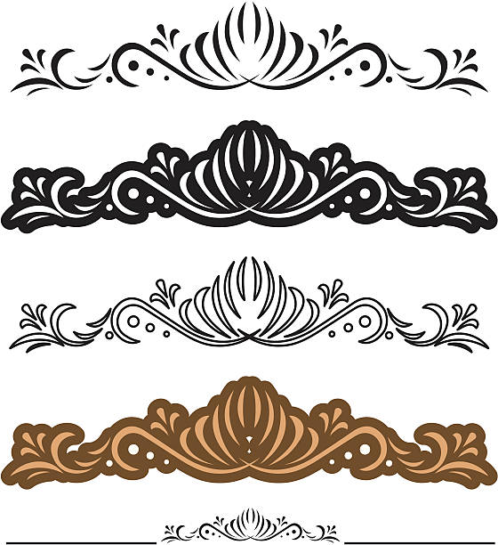 ilustrações, clipart, desenhos animados e ícones de ruleline design - celtic culture ruleline frame victorian style