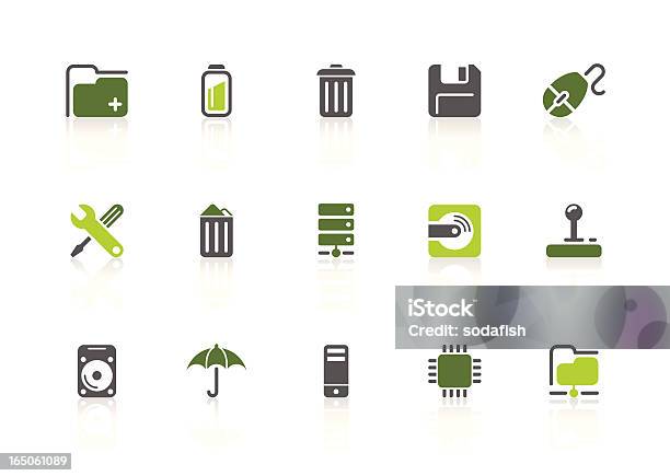 Ilustración de Computer Iconos Serie De Lima y más Vectores Libres de Derechos de Cubo de la basura - Cubo de la basura, Disco - Equipo informático, Disco duro