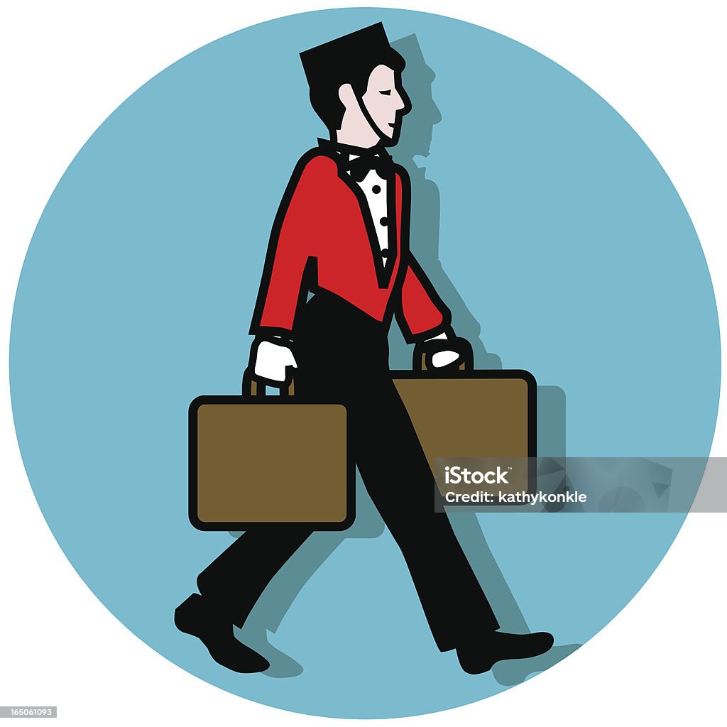 To wear A vector icon of a porter. Carrying stock vector