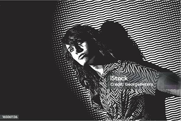 Gravação Da Mulher Na Discoteca - Arte vetorial de stock e mais imagens de Paixão - Paixão, Xilogravura, 16-17 Anos