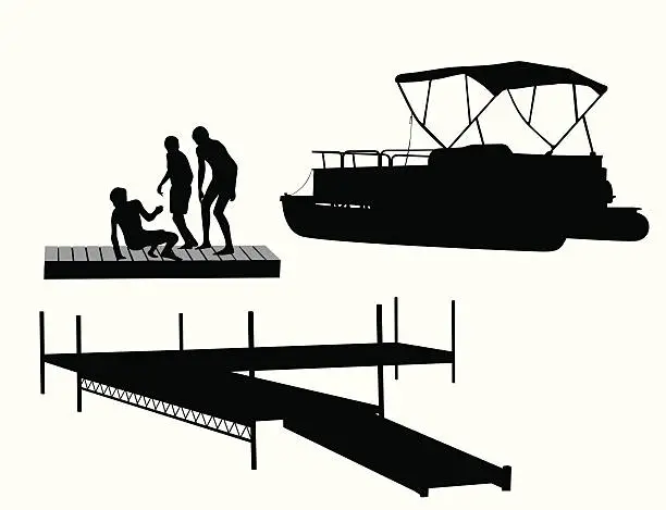 Vector illustration of Catamaran Vector Silhouette
