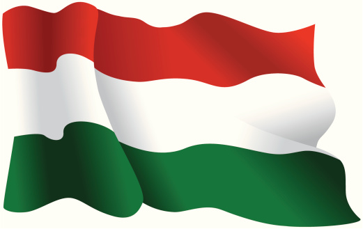 Isolated illustration of the Hungarian flag.