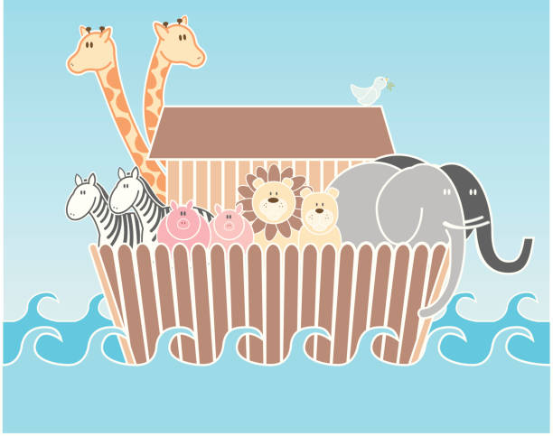 ilustrações de stock, clip art, desenhos animados e ícones de o arco - ark animal elephant noah