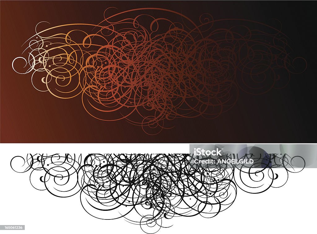 Scroll Grunge Invasion A mass of scrolls with a seperate black scroll image.The colours can easily be changed to your own colour scheme. files saved as  AI ver 12, EPS ver 8, Corel Draw ver 8, PDF, and High Res Jpeg  Chaos stock vector