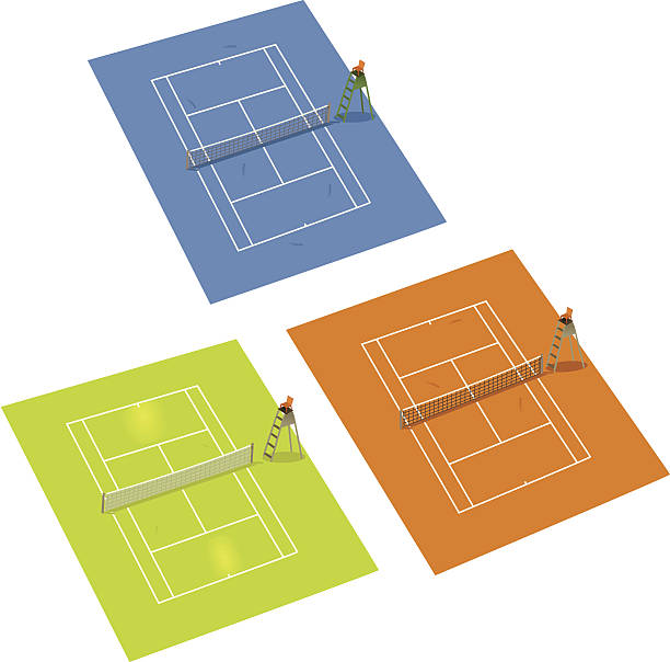 Tennis Courts Each object separately grouped and comes with a high resolution jpeg. baseline stock illustrations