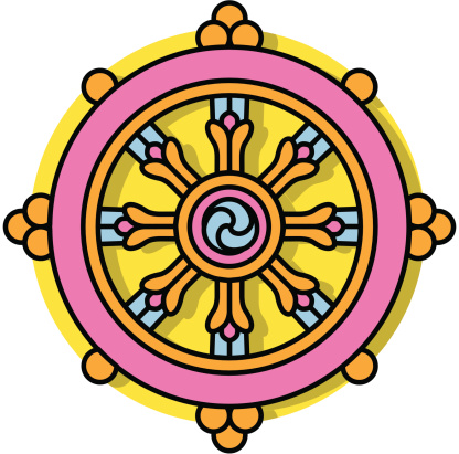 Buddhist Dharma wheel icon