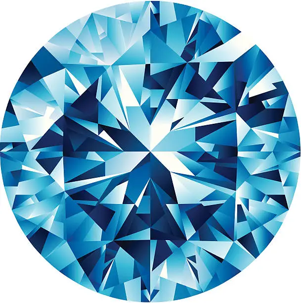 Vector illustration of BLUE DIAMOND