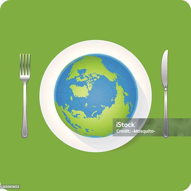 Świat Obiad - Stockowe grafiki wektorowe i więcej obrazów Mapa świata - Mapa świata, Globus - Wyposażenie do nawigacji, Górna część