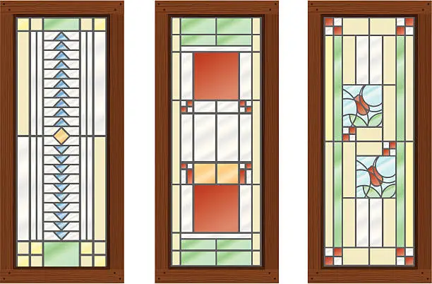 Vector illustration of Vector Stained Glass WIndows