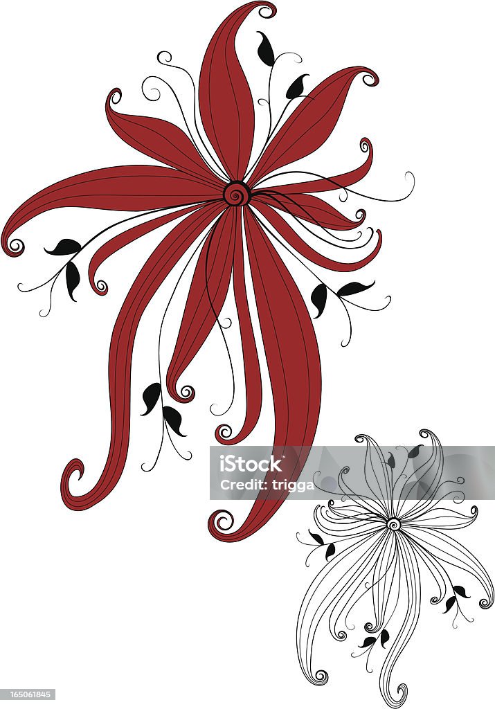 Scorrimento design floreale - arte vettoriale royalty-free di Crescita