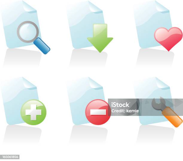 Shiny Icons File Actions 2 Stock Illustration - Download Image Now - Arrow Symbol, Computer File, Computer Software