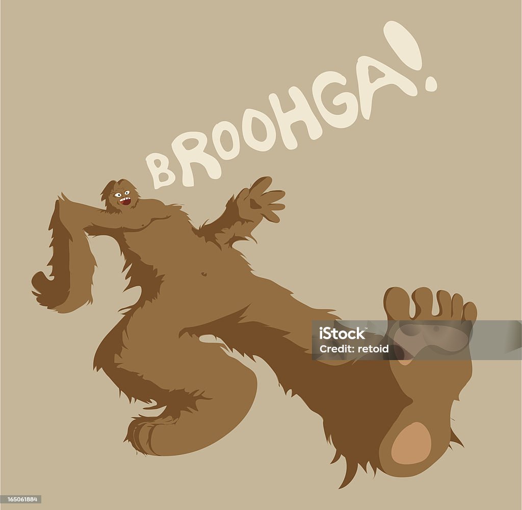 Sasquatch - arte vettoriale royalty-free di Bigfoot