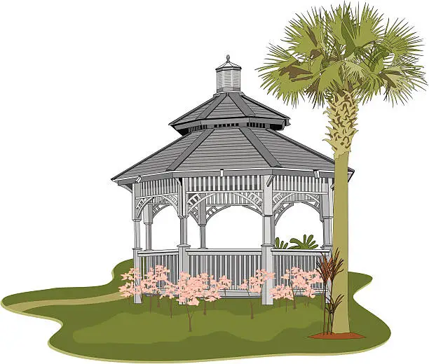 Vector illustration of Garden Gazebo