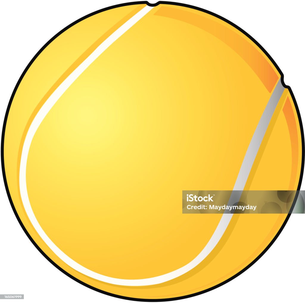 Pallina da Tennis - arte vettoriale royalty-free di Attività ricreativa